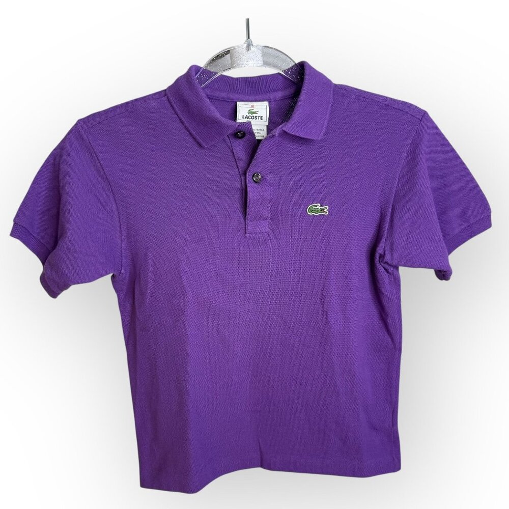 Lacoste Boys Purple Polo‎ Shirt 10